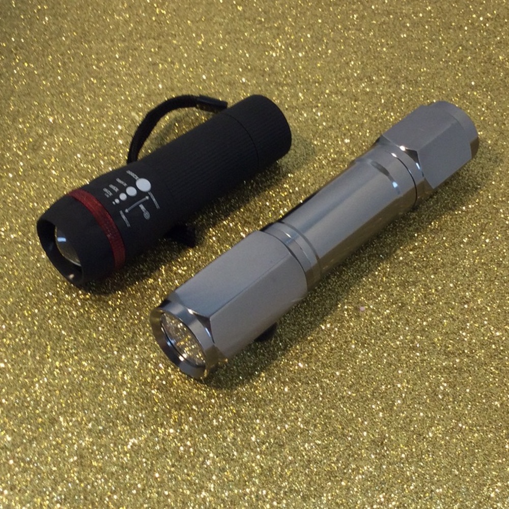 Flashlights -one LED Zoom and 1 LED Auto Emergency